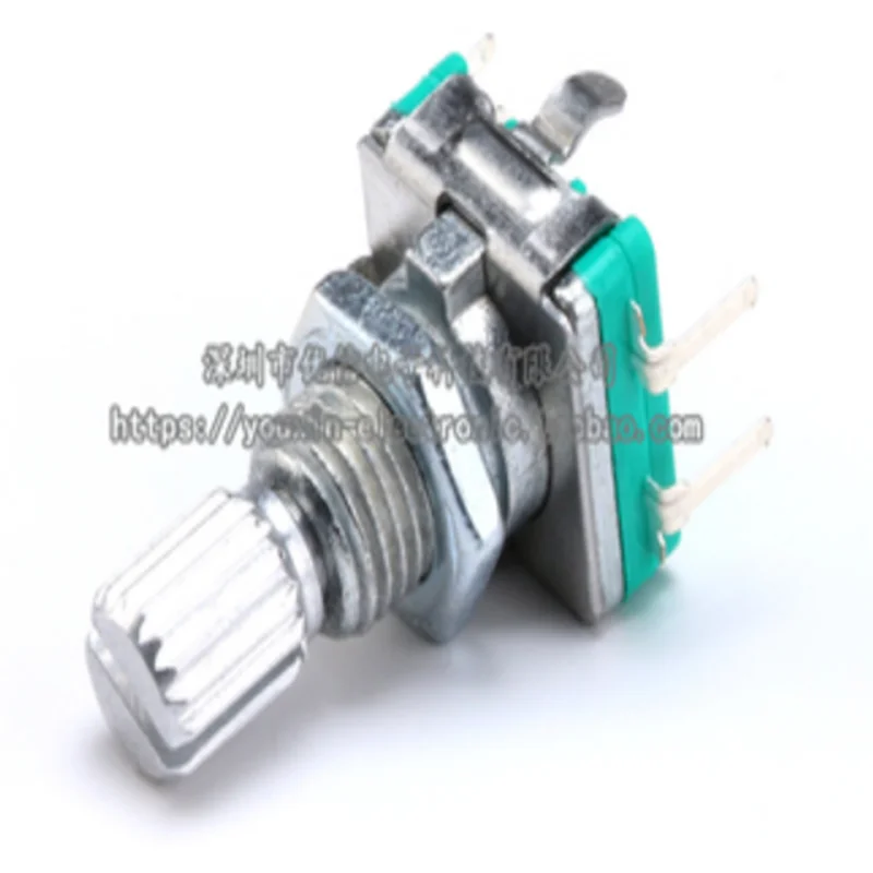 2PCS/lot  Plum blossom handle rotary encoder switch/EC11/digital potentiometer handle length 15mm with switch 5 feet