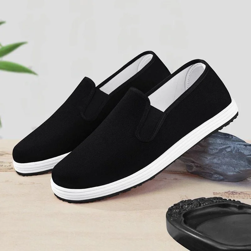 Men's Casual Shoes Middle-Aged And Elderly Fathers Construction Wear-Resistant Anti-Slip Cotton Cloth Shoes Comfortable Leisu...