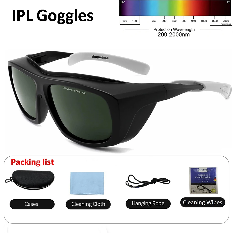 

IPL Laser Safety Goggles Protection Glasses for Aesthetic Clinic Hair Removal Skin Rejuvenation Salon CE certif