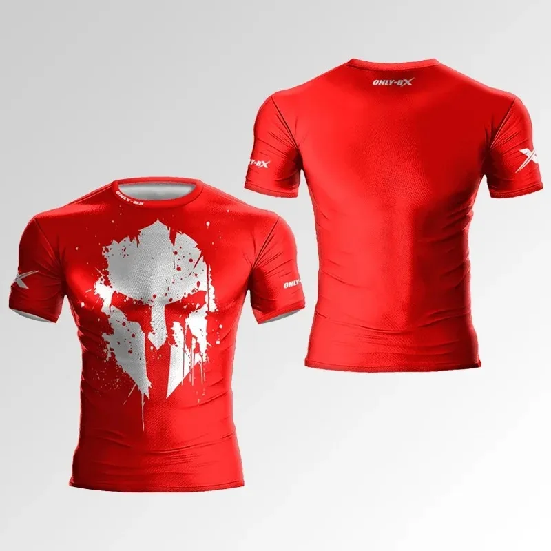 Summer New Men\'s Fitness Sports T-shirt 3D Muscular Men Tough Guy Style Tee Shirts Fashion Gym High Quality Short Sleeve Man Top