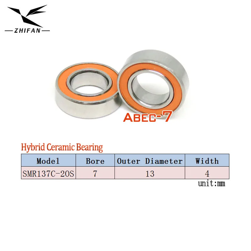 5 قطعة SMR137 2RS 7x13x4 الهجين السيراميك تحمل SMR137C 2OS 7*13*4 الفولاذ المقاوم للصدأ السيراميك الكرة تحمل MR137 2RS DDU بكرة تحمل #1