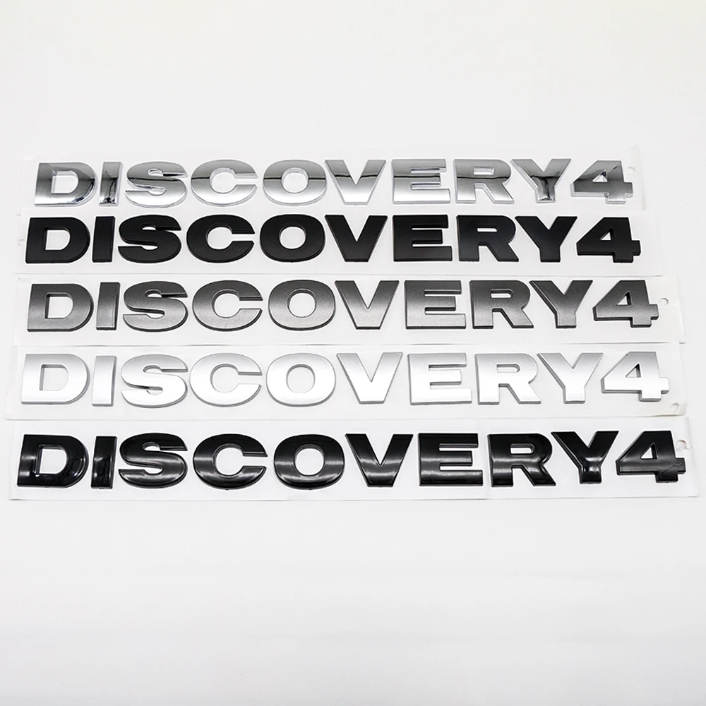 3D ABS Logo Discovery Emblem Car Front Bonnet Letters Logo Badge For Land Rover Discovery Sport Sticker 2 3 4 5 car Accessories