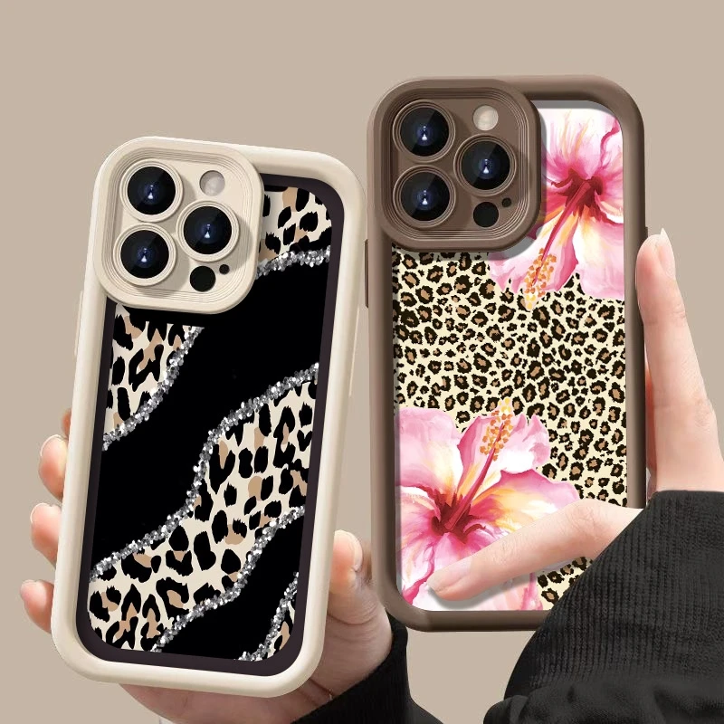 

Creative Leopard Print Pattern Phone Case For Samsung Galaxy S25 Ultra S24 FE S23 Plus S22 A16 A36 A56 A35 A55 A34 A54 5G Cover