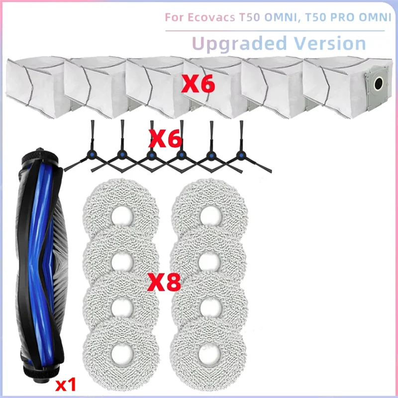 A97G Vacuum Cleaner Parts For ECOVACS T50 PRO OMNI T50 OMNI Vacuum Parts Main Roller Side Brush