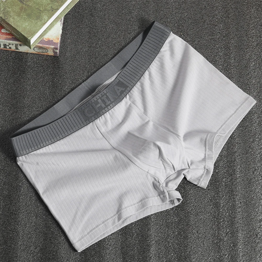 Sexy Mens Threaded Briefs Low Rise Underwear Trunks Shorts Bulge Pouch Underpants Breathable Lingerie Ultra-Thin Panties