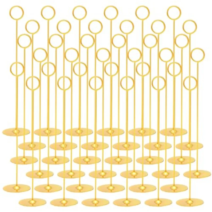 

Держатели для номеров столов 36PK, держатели для карточек 12 дюймов, стальные держатели для карточек для фотографий, меню, заметок, свадебных карточек