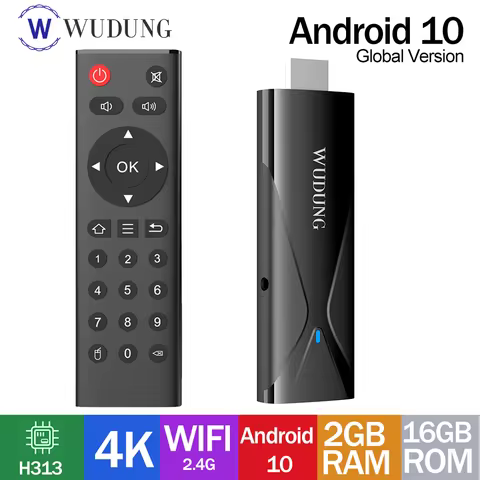WUDUNG TX8 TV Stick Allwinner H313 2G+16G 4K HD Smart Android Mini TV Box 2.4 G Wifi BT 5.0 Dongle Media Player Set TOP BOX