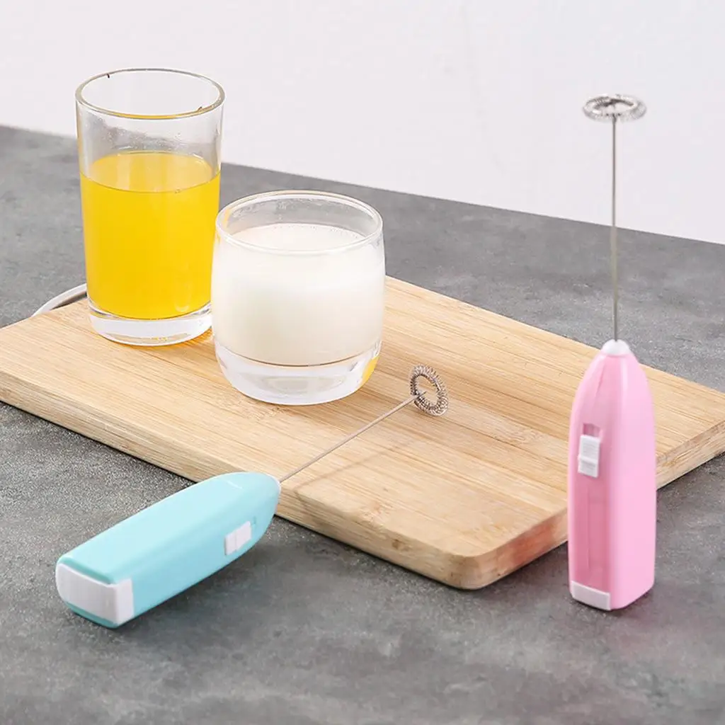 2xhandheld in acciaio inox elettrico frullino per le uova miscelatore per il latte utensili da cucina rosa