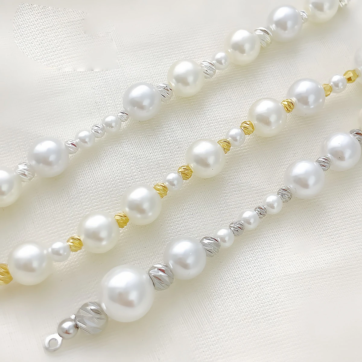 10 pz 18 K oro croce-taglio perline rotonde perline separate perline sfuse fai da te braccialetto fatto a mano collana di perline gioielli materiale accessor