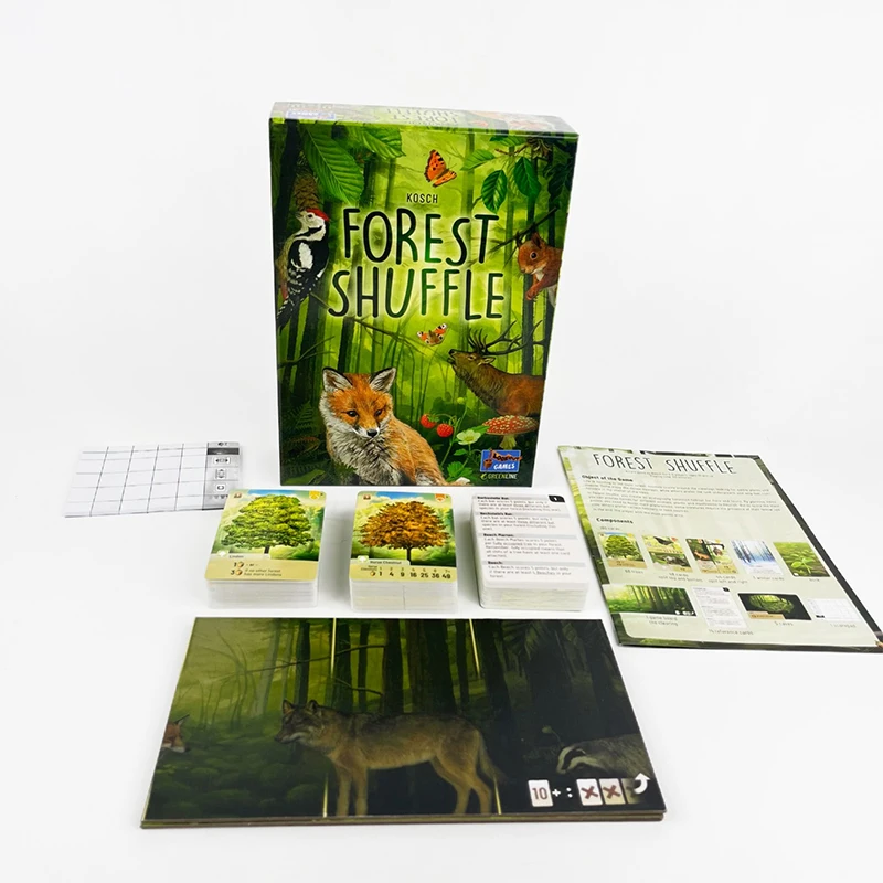 حزمة ألعاب البطاقات الإنجليزية من Forest Shuffle مع توسيع جبال الألب، لعبة لوحية مثيرة لليالي الألعاب الجماعية #2