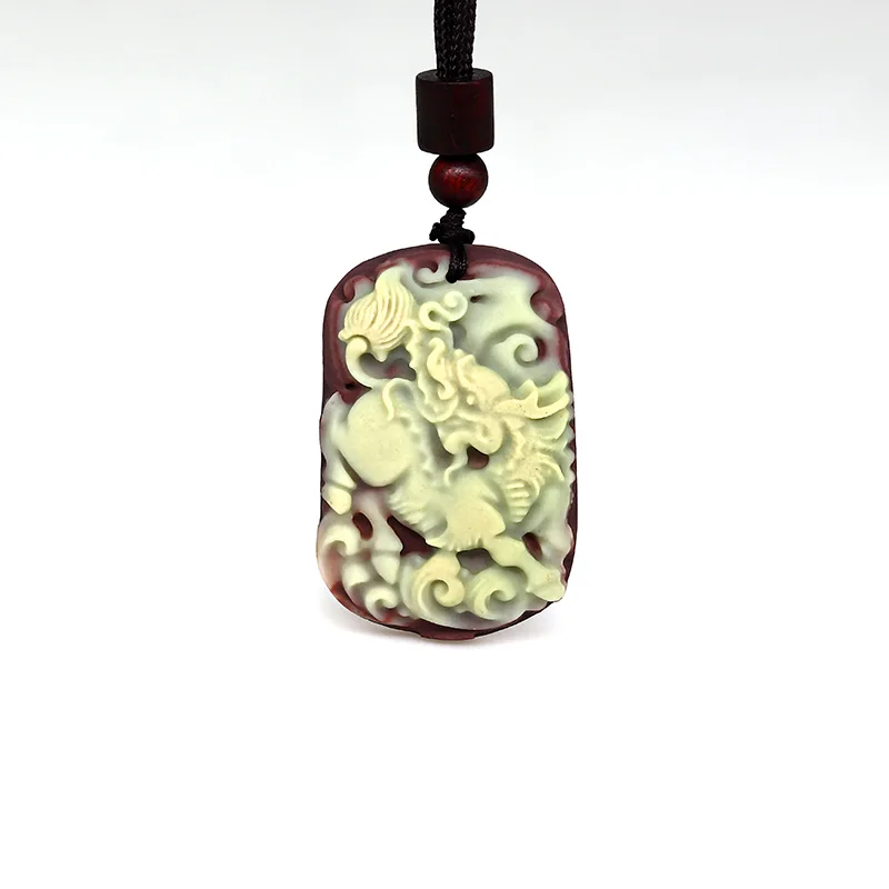 

Natural Purple Robe Jade Money Dragon Pendant Necklace Jewelry Lucky Gemstone Fashion Carved Charm Man Woman Amulet New