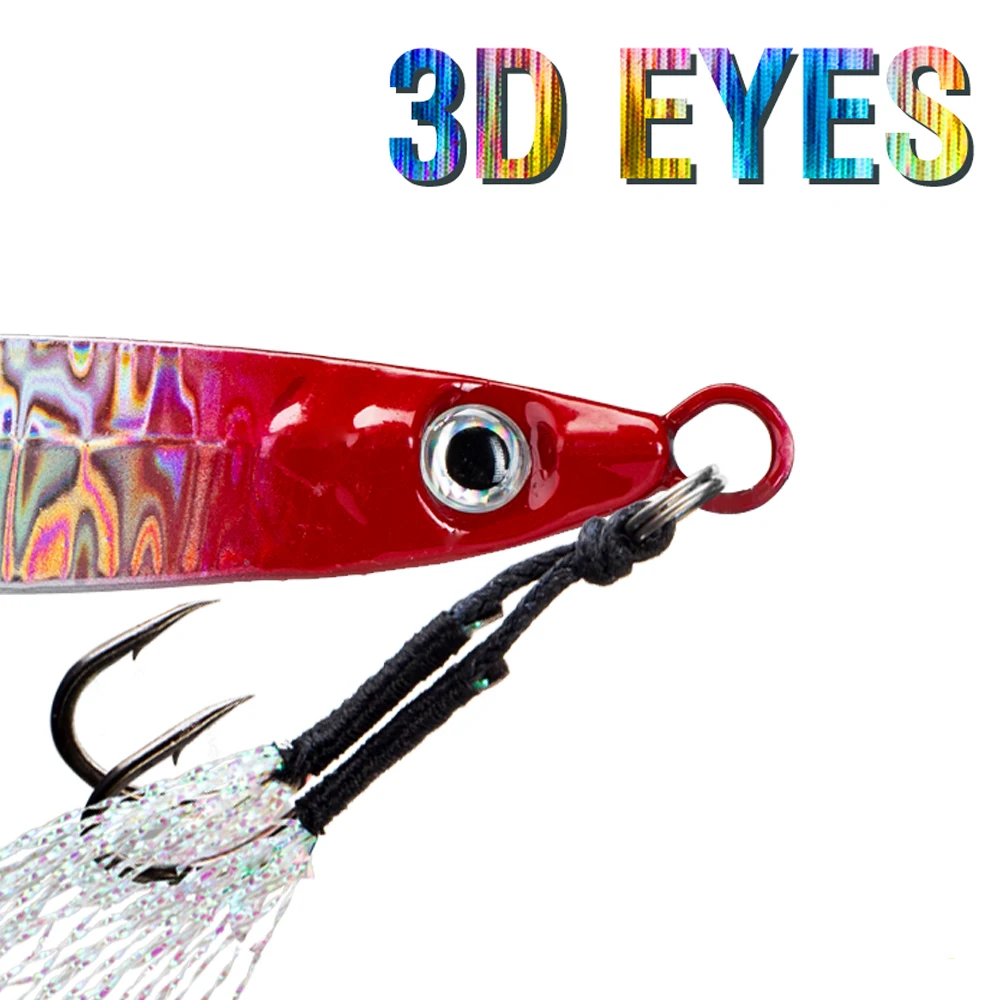 5 Stück Metall-Slow-Jigs 10-60g Sinkende Wurfköder mit zwei Assist-Haken für Thunfisch und Barsch im Salzwasser- und Süßwasser-Angelzubehör – Detail 5