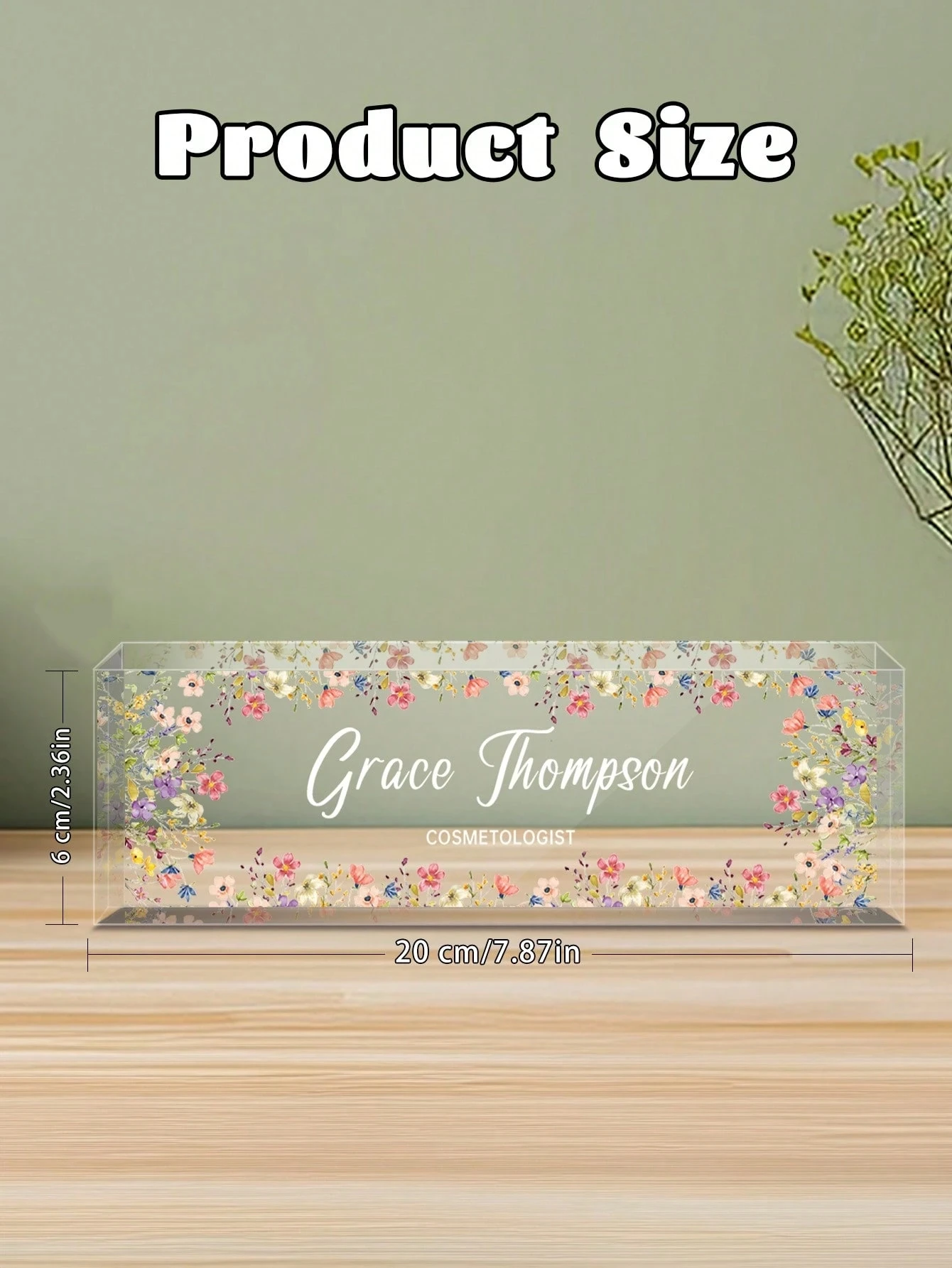 20*6 سنتيمتر لوحة اسم مكتب أكريليك مخصص ، علامة اسم شخصية للمعلم ، رئيس ، هدية ديكور المكتب ، هدية عيد الميلاد والتخرج