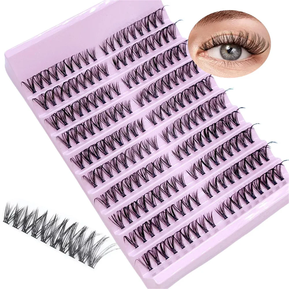 10 file di 180 occhi di gatto, effetto ciglia naturali, graziosi ciglia finte per occhi di bambino!