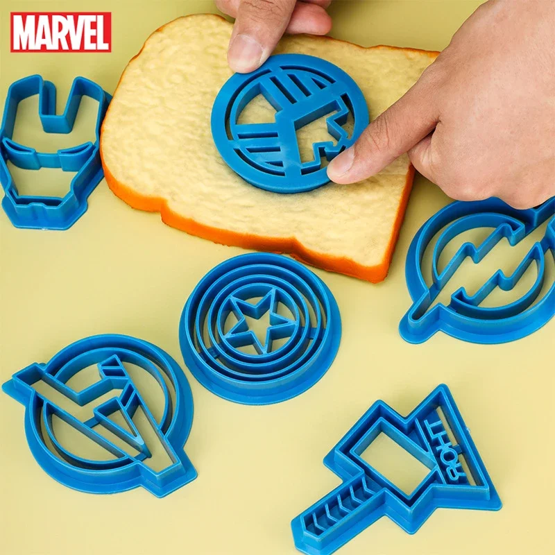 6 unids/set vengadores de Marvel galletas molde figura Iron Man capitán Diy cortadores de galletas molde cocina DIY suministros de impresión de galletas regalo