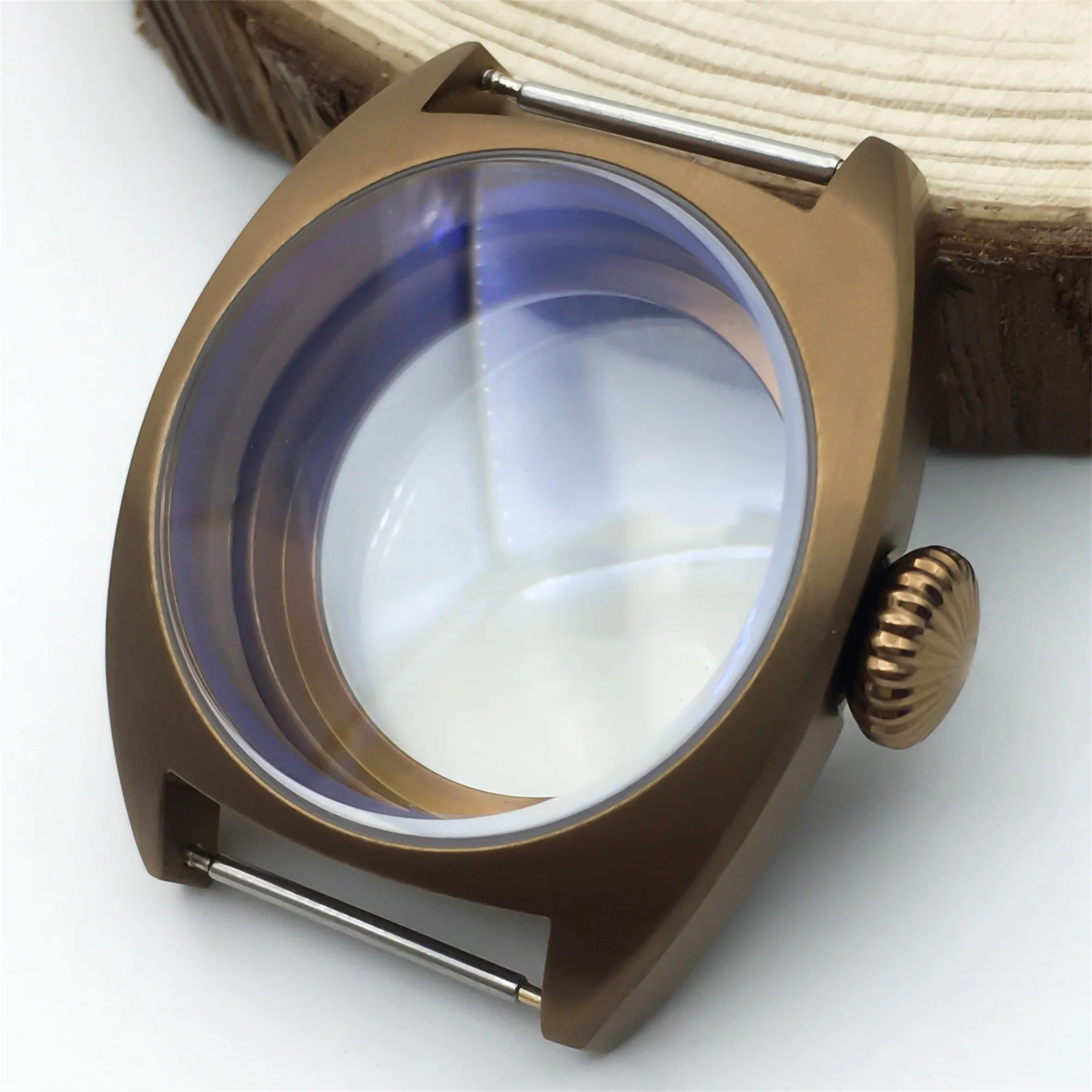 36mm/39mm Bronze Double Domed AR/Clean Sapphire Glass Big Crown/Small Crown Watch Cases Fit NH34 TO NH39 ETA2824 PT5000 Movement