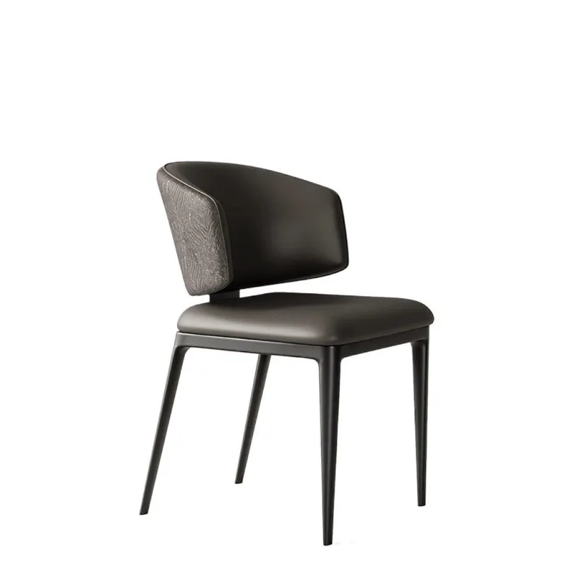 

Italian minimalist dining chair Modern Guochao style light luxury high-end