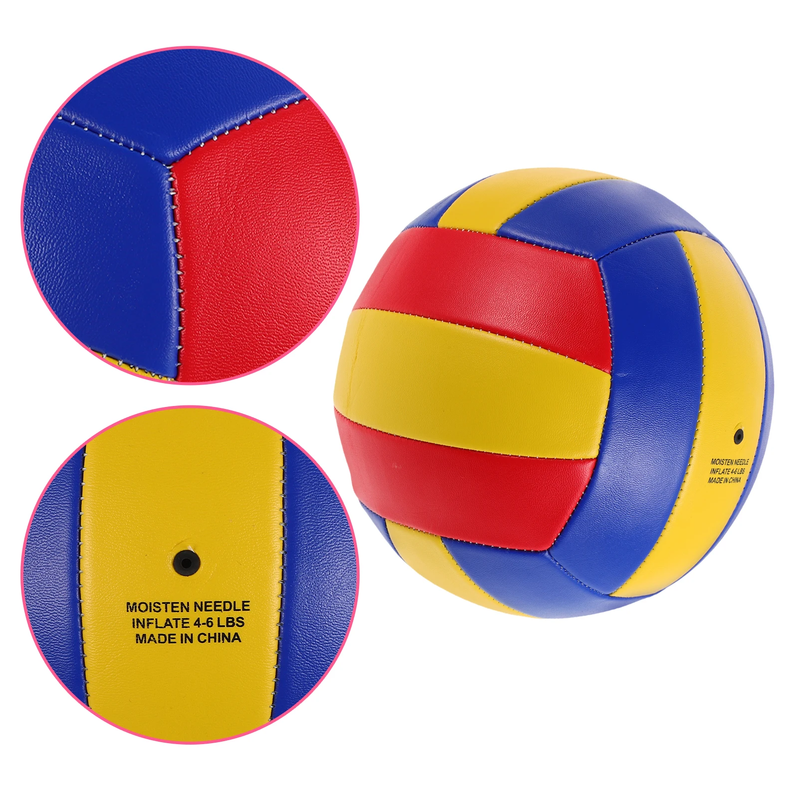 

Soft Volleyball Machine-Stitched Beach Volleyball Indoor Outdoor Training Ball for Kids Beginners Practice Water Sports Ball