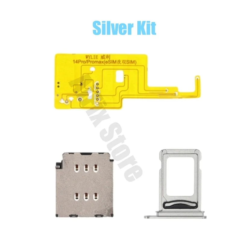 For iPhone 14pro 14promax Esim Modify to Sim Adapter with Outside Dual Sim Card Tray Need Drill Hole