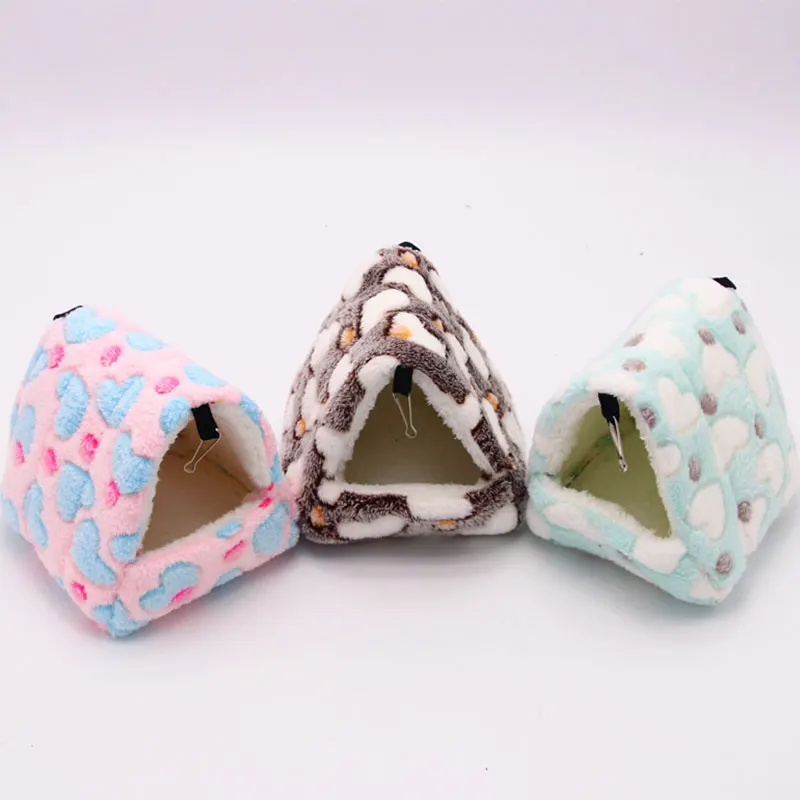 Flannel Hamster Cage Cotton Nest Sugar Glider Sleeping Bag Squirrel Mini Hedgehog Warm House Guinea Pig Winter Thickened Bed Pet