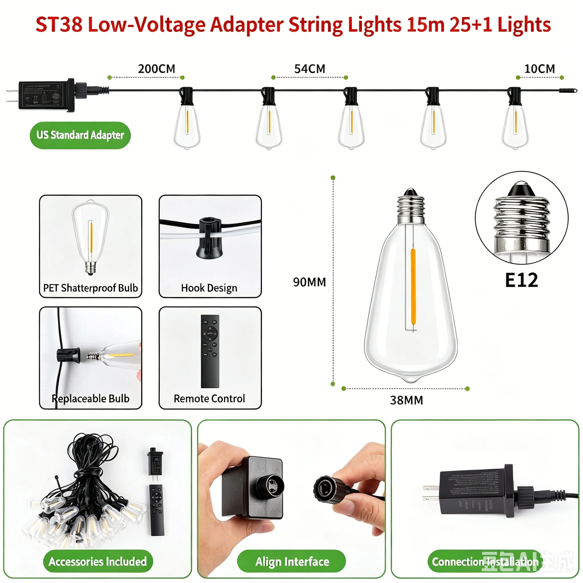 24v-low-voltage-st38-string-lights-energy-saving-led-fairy-lights-with-remote-control-indoor-festive-ambient-decorative-lamps