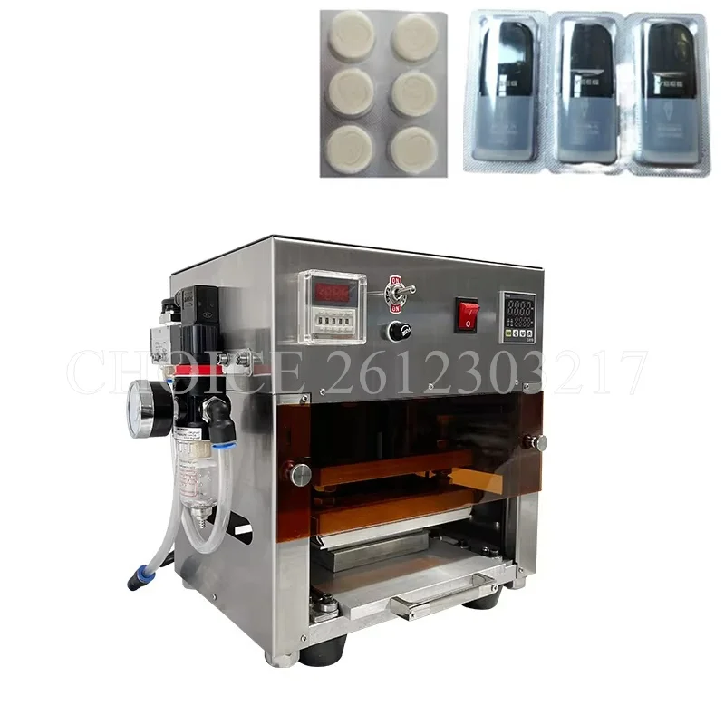 Semi Automatic Pneumatic Tablet Chewing Gum Syringe Blister Packing Machine Capsule Blister Sealing Packing Machine