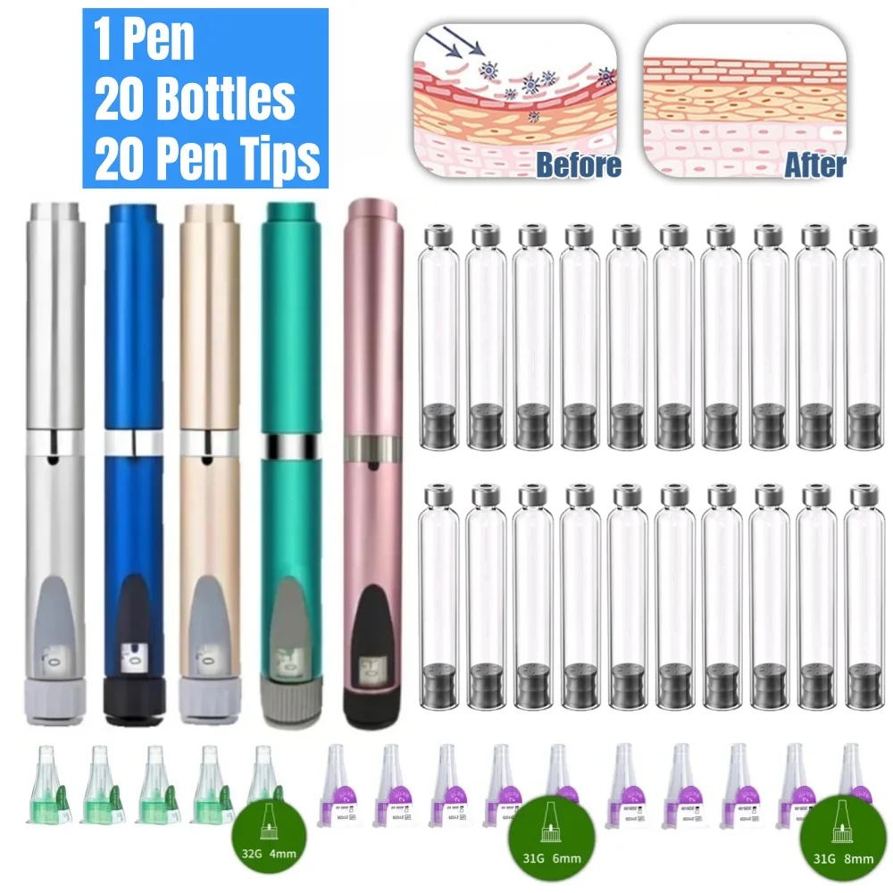 

Medical Aesthetics Tattoo Pen Magic Pen 20Pcs Disposable 3ml Empty Cassette Bottle for Lilly Insulin Cartridges Injection Pen
