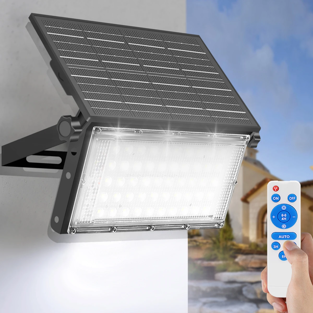 

Nice Portable Solar Flood Light Outdoor Flodable LED Work Light Solar Powered Waterproof Security Garden Lights With Remote Cont