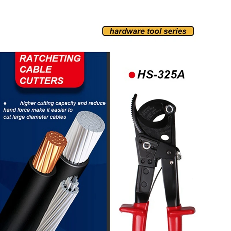 Ratchet Cable Shears Ratchet Wire Cutting Hand Tools Labor Saving Tools Scissors Crimping Pliers Cable Shears Easy To Use