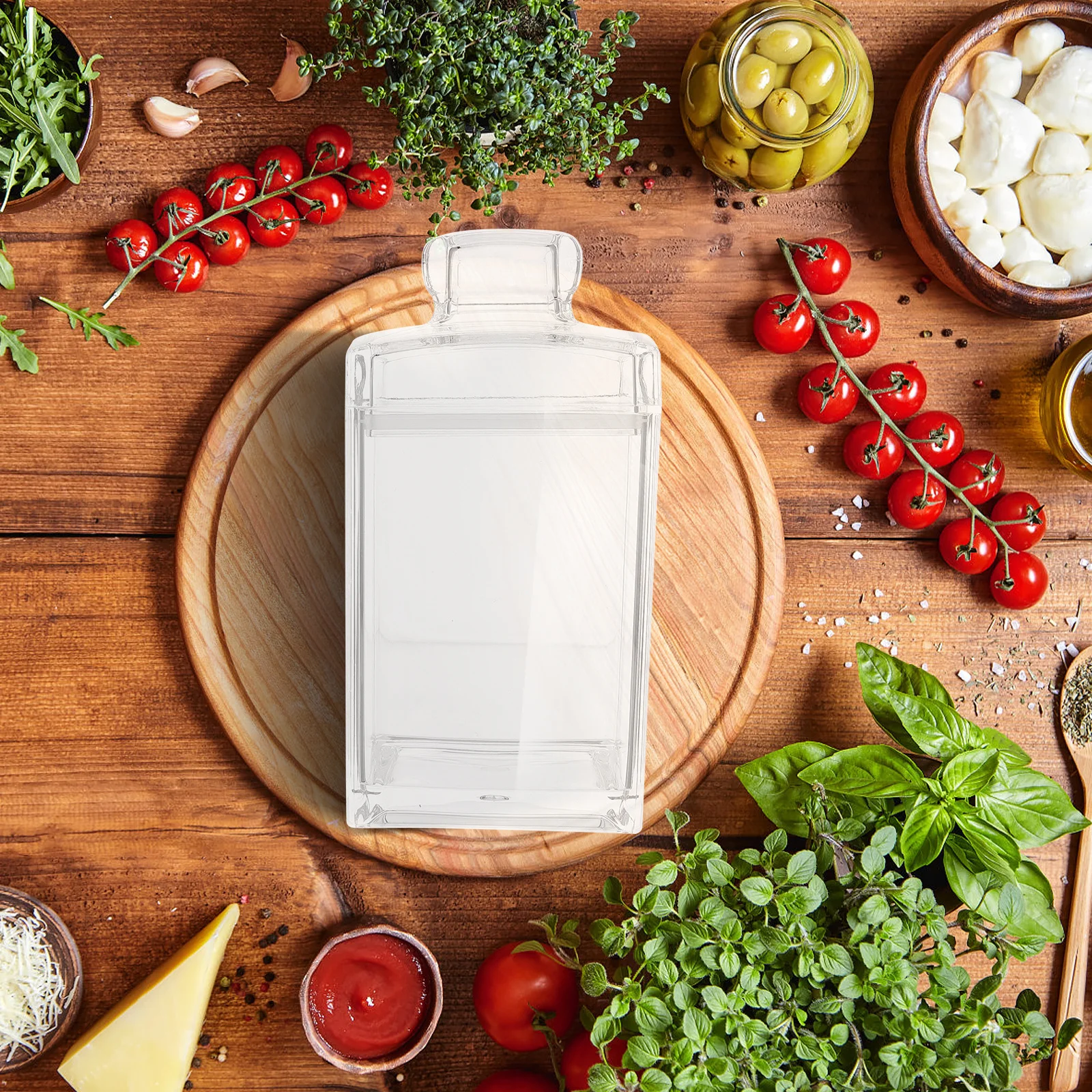 

1Pcs Food Seal Jar Acrylic Storage Box Kitchen Organizer Seasoning Container Transparent Canister for Rice Beans Grains