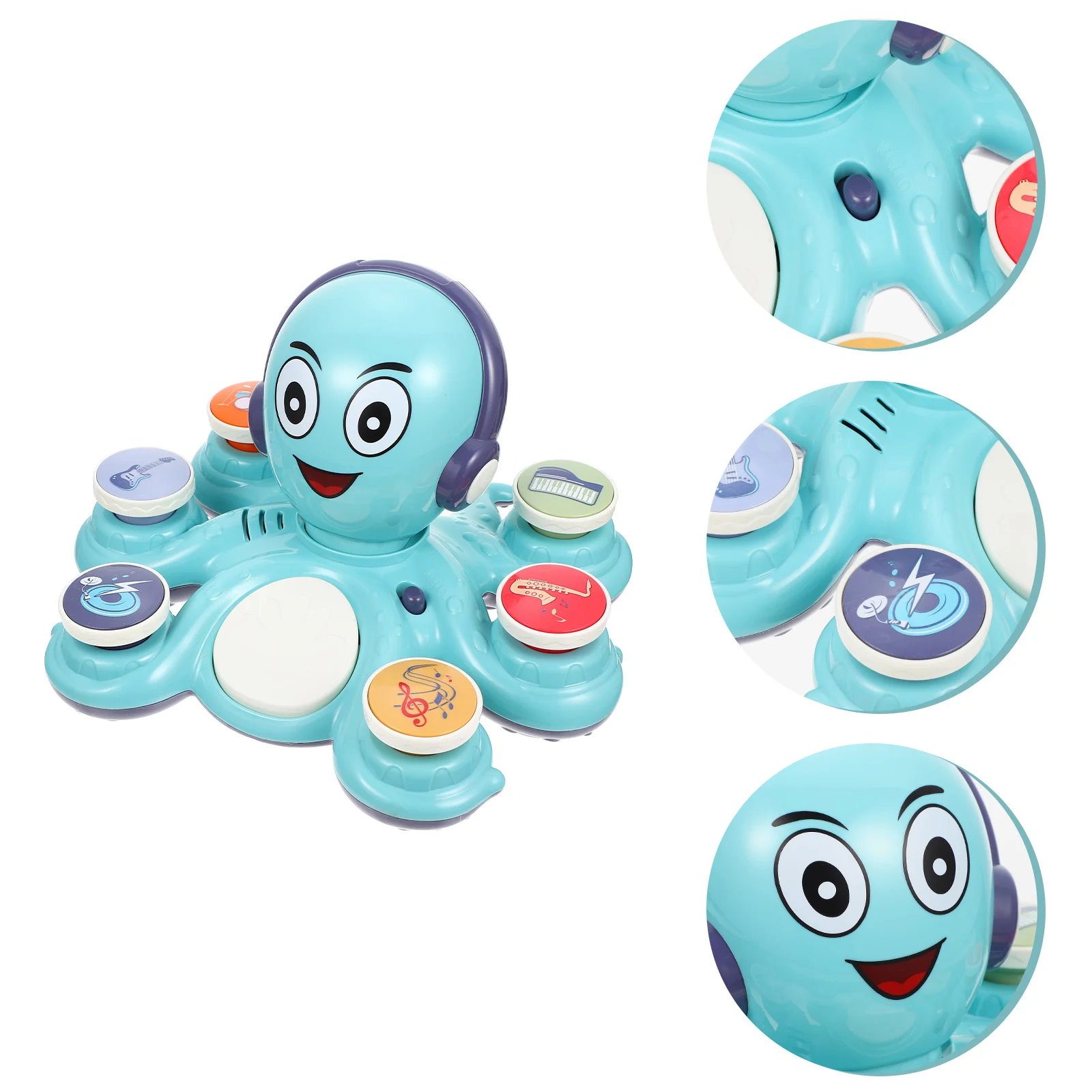 Giocattoli per bambini Polpo Musica Luce Strumento di illuminazione musicale Bambino Sviluppo intellettuale Blu Prescolare