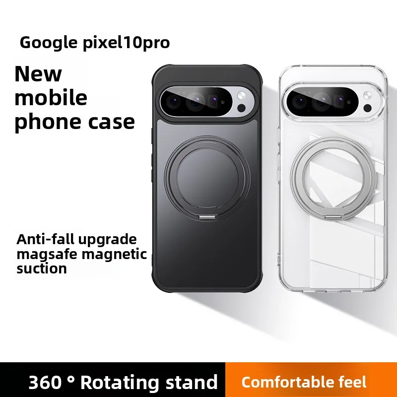 

Magsafe Case For Google Pixel 10 9 8 Pro XL Luxury Armor 360° Ring Bracket Back Cover For Pixel 10 9Pro Shockproof Funda