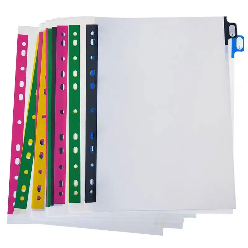 5/10/20Sheets/Set A4 Binder Dividers Index Page for Loose-Leaf Notebook Scrapbook Stationery Bookmark School Office Supplies