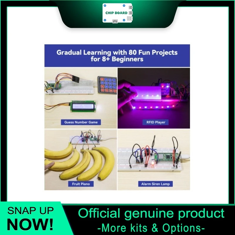 SunFounder Raspberry Pi Pico 2 W Complete Starter Kit, 110+ Lessons, 96 Experiments, MicroPython C++ Training