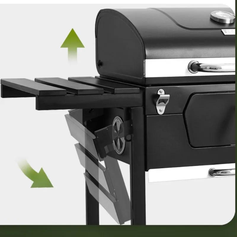 Nuoge حديقة لهب فارس فناء الشواء موقد شواء أمريكي المنزل شواية باربيكيو في الهواء الطلق فيلا فرن الكربون