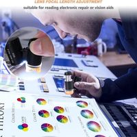 New 60X Mini Pocket Microscope Identification Antique LED UV Light Jewelers Eye Loupe Handheld Scale Magnifying Glass