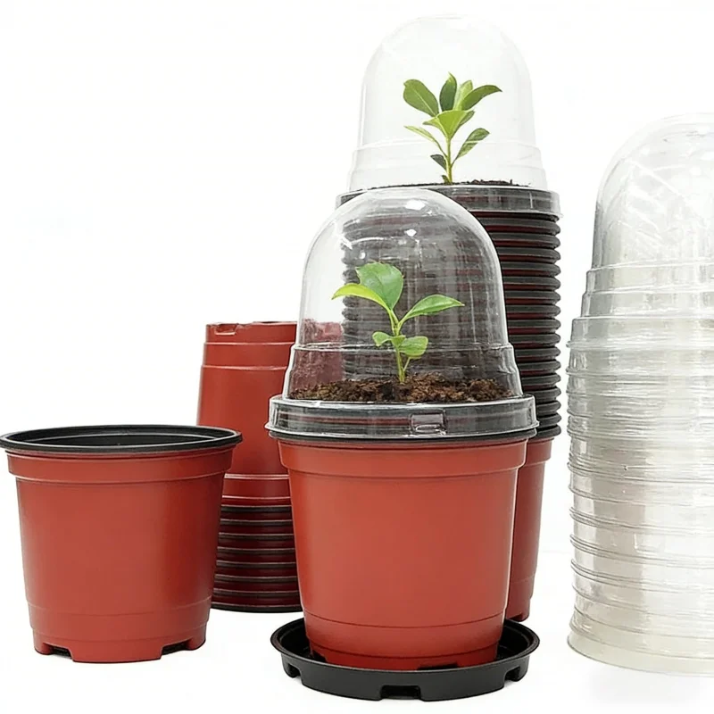 

Многоразовые горшки для рассады (20-40 шт.) с индивидуальной увлажняющей и дышащей прозрачной крышкой, набор для садоводства и посева