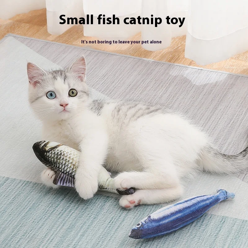 Pet plush simulation fish with cat, mint, cat toy, carp, autumn knife fish, carp, cat toy