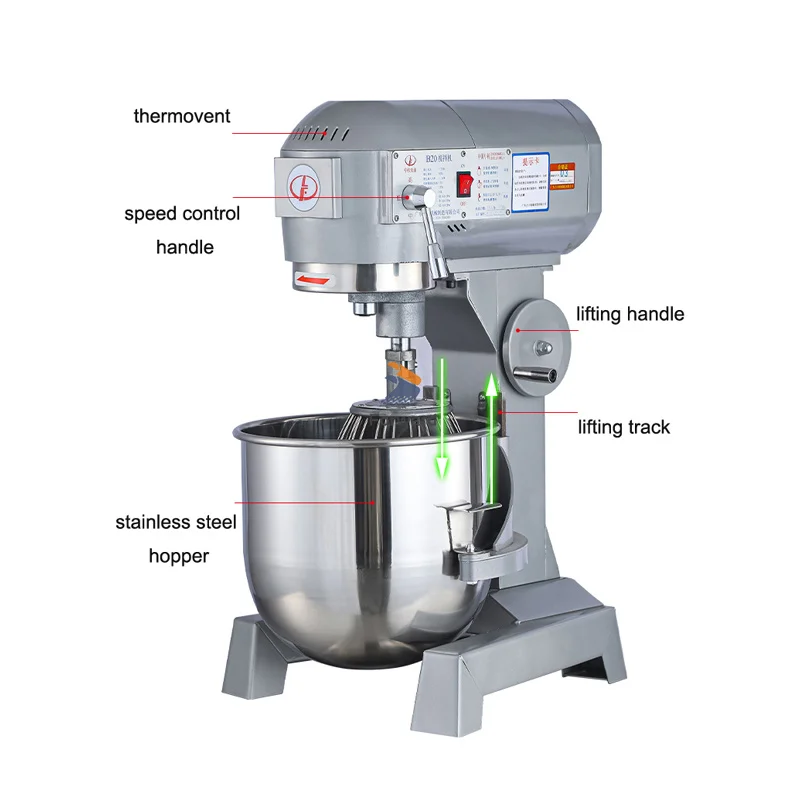 

10kg 20kg Dough Flour Mixer Machine Spiral Planetary Mixer Blender and Mixer
