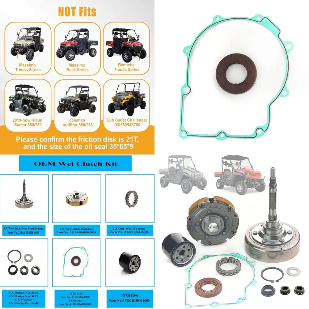 

Комплект мокрого сцепления Chikia Hisun 500 700, замена в сборе для Hisun UTV ATV Massimo MSU 500 700 Axis 500 700 Outfitter 500 700 Be