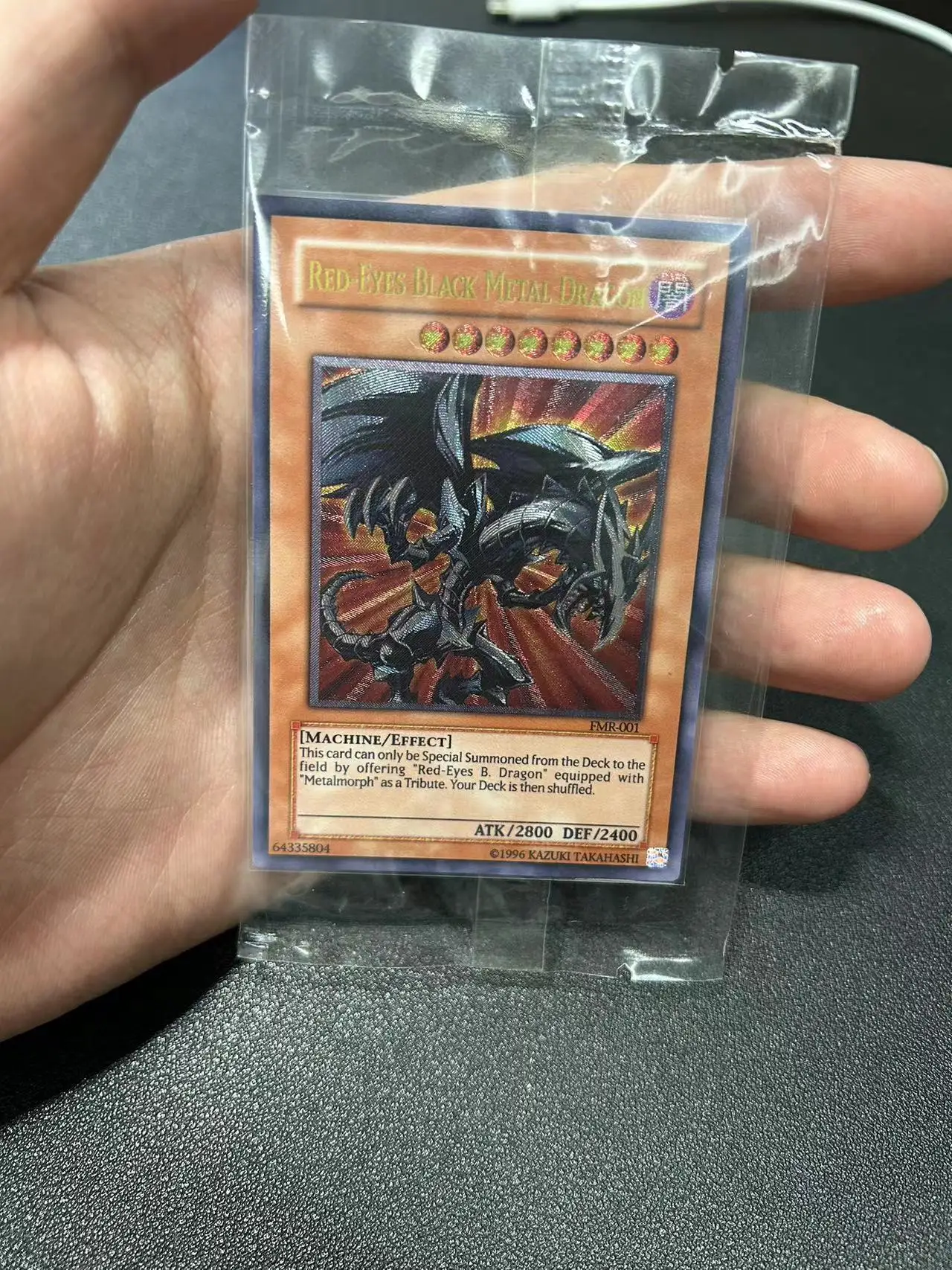 Yu Gi Oh Ultimate Rare/UTR TCG Red-Eyes Black Metal Dragon(MFR-001) Board Game English Collection customize Card (Not Original)