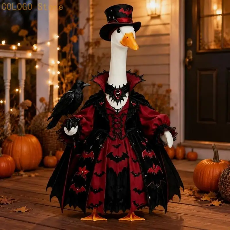 Halloween Porch Outfit Bird Statue Costume with Coordinating Top Hat D0LD