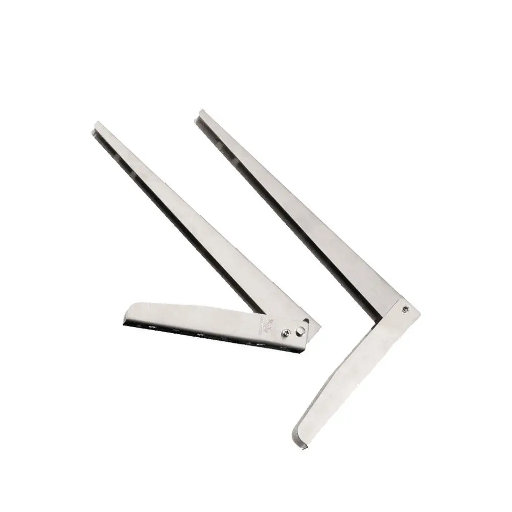 Stainless Steel Folding Shelf Bracket Wall Mounted Heavy Duty Support Bracket for Home Store Bookshelf Display Rack 14 Inches