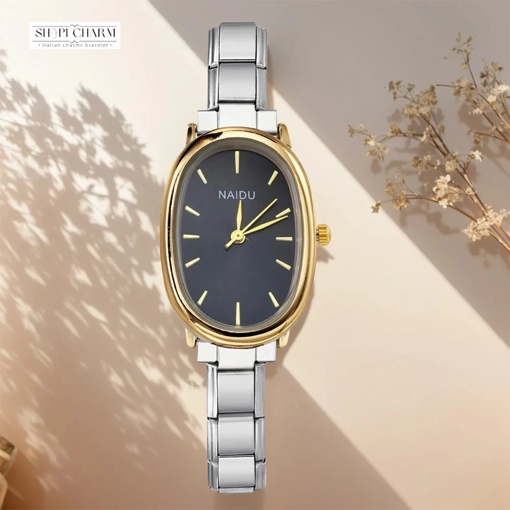 

Shopi женские наручные часы итальянский браслет из нержавеющей стали шириной 9 мм кварцевые часы модные праздничные оптовая продажа Прямая доставка