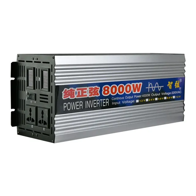 

China Supplier 8kw DC 12V 24V 48V 60V to AC 220V 50Hz Pure Sine Wave off Grid Inverter 8000W