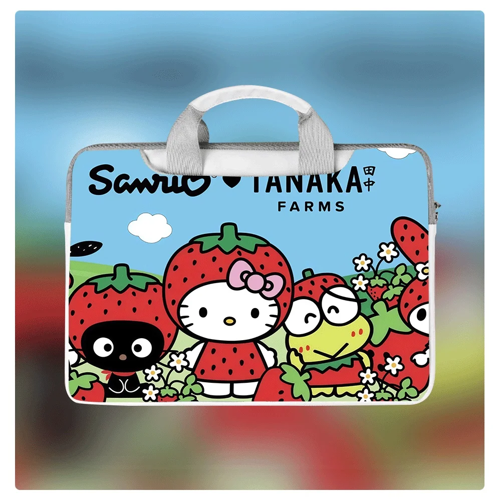 

Сумка для ноутбука с рисунком Hello Kitty, портативная сумка через плечо, 13, 14, 15, 16 дюймов, водонепроницаемый чехол для ноутбука, для школы, офиса, путешествий, повседневного использования