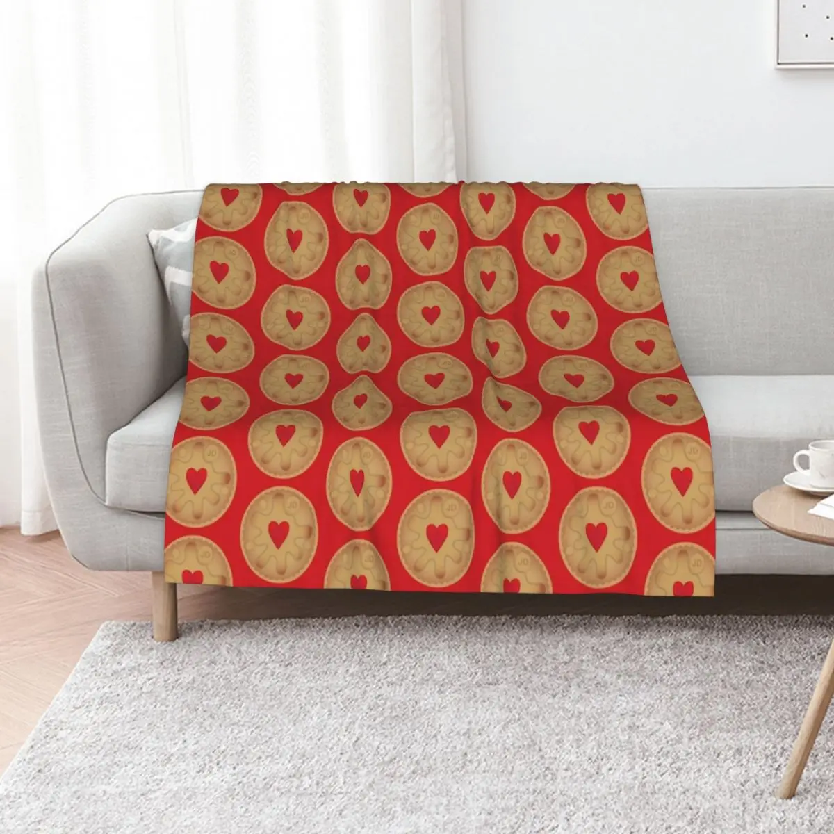 

Jammie Dodger Throw Blanket Outdoor Soft Blanket for Picnic Beach Camping
