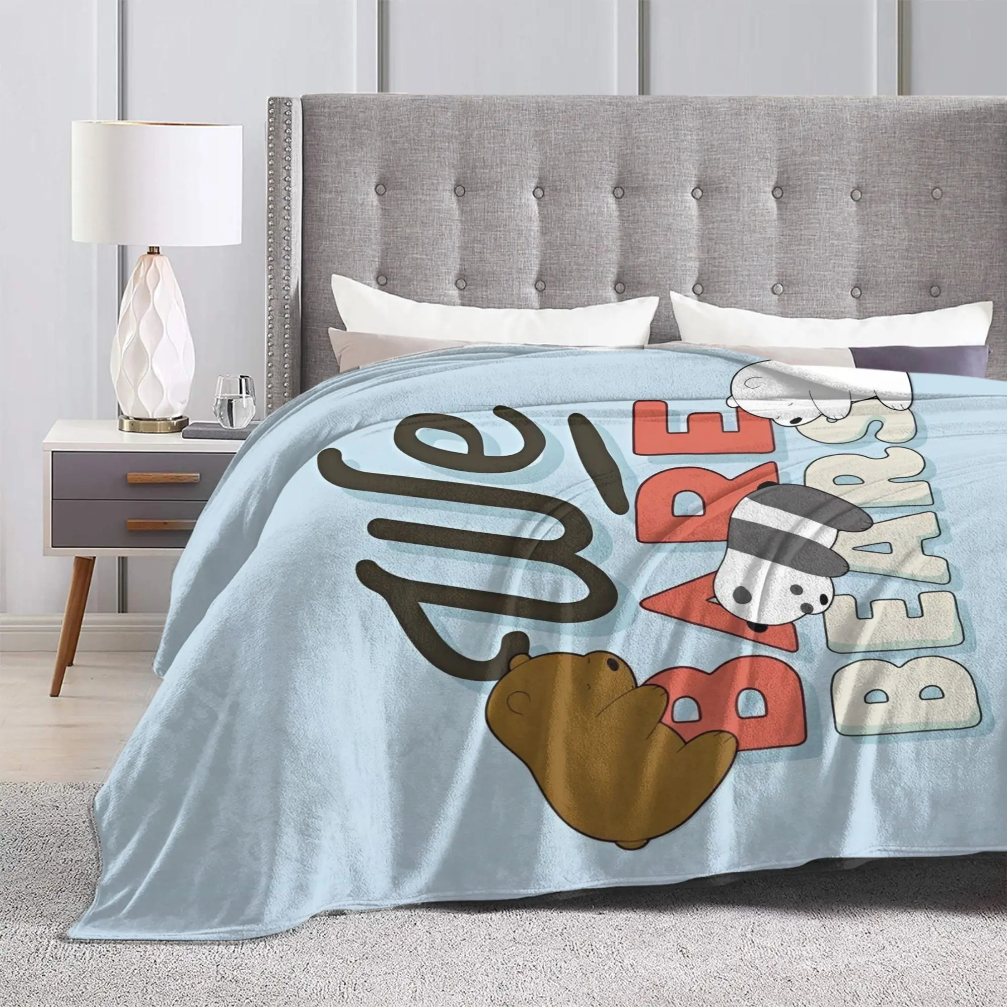 نحن B-Bare الدببة غطاء بطانية الفانيلا مغامرة الرسوم المتحركة الكوميديا خفيفة الوزن رمي البطانيات للفراش الأريكة غرفة نوم لحاف #3