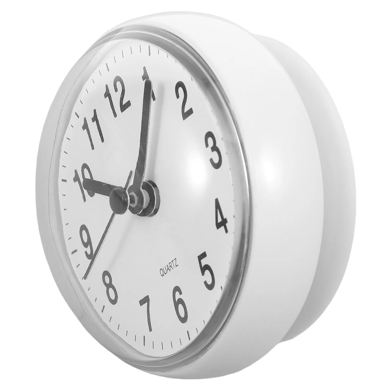 Waterproof Bathroom Clock 3.2 Inch Anti-Fog Suction Cup Mount Shower Wall Clock Mini Timekeeper for Humid Environments