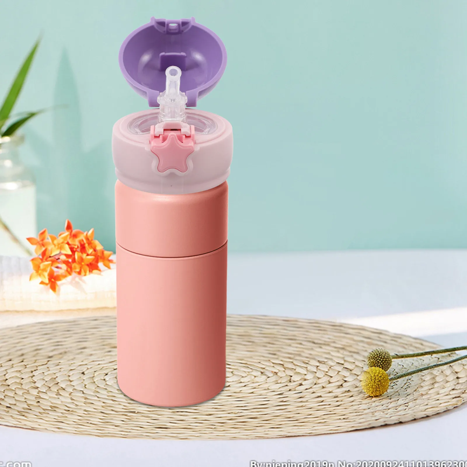 2Pcs Insulated Water Bottle Straw Cap Replacement Leakproof Screw-on Top for Sports Outdoor Leak-Proof Straw Lid